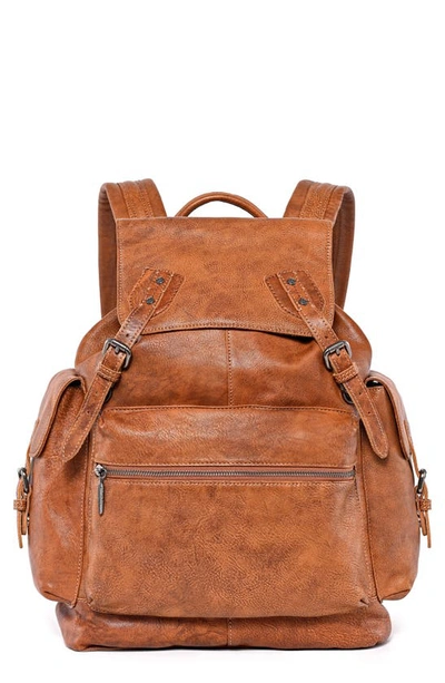 Shop Old Trend Bryan Leather Backpack In Tan