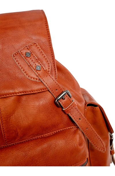 Old Trend Bryan Leather Backpack In Cognac