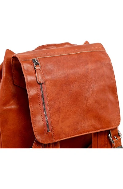 Old Trend Bryan Leather Backpack In Cognac