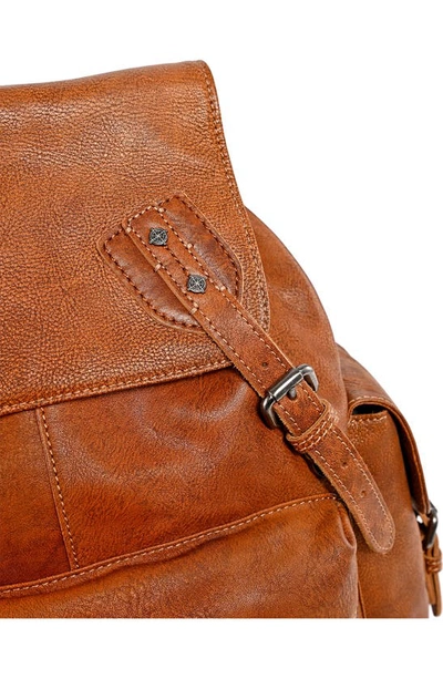 Old Trend Bryan Leather Backpack In Tan