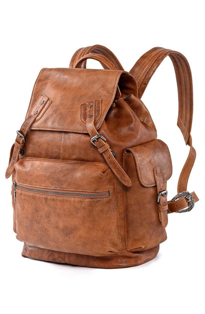 Old Trend Bryan Leather Backpack In Tan