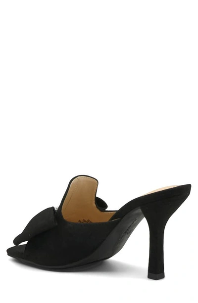 Shop Adrienne Vittadini Gladys Embellished Bow Stiletto Mule Sandal In Black