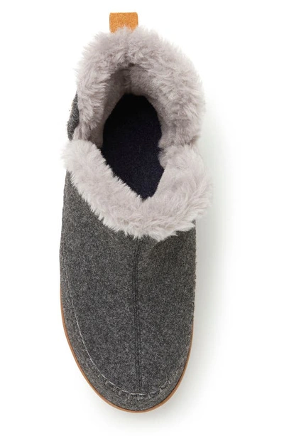 Shop Dearfoams Brix Faux Fur Lined Slipper In Dark Heather Grey