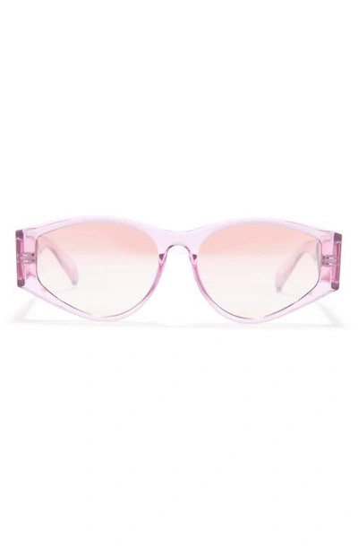 Shop Otra Eyewear Poppy Oval Sunglasses In Pink