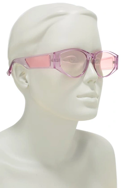 Shop Otra Eyewear Poppy Oval Sunglasses In Pink