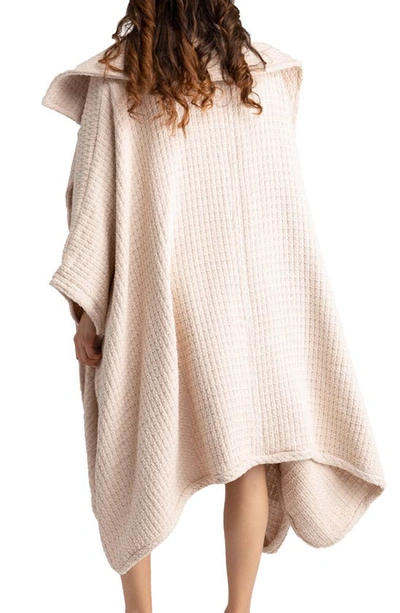 Saachi Waffle Drape Jacket In Pastel Pink