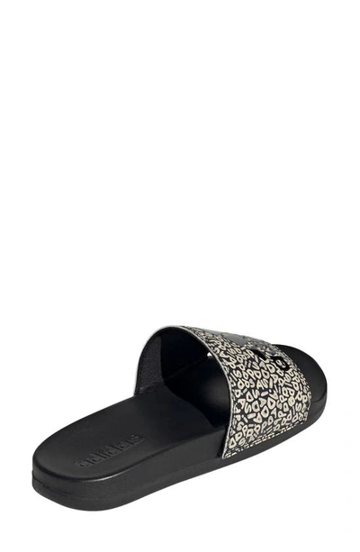 Shop Adidas Originals Adilette Comfort Slide Sandal In Core Black/ Black/ White