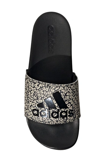 Shop Adidas Originals Adilette Comfort Slide Sandal In Core Black/ Black/ White