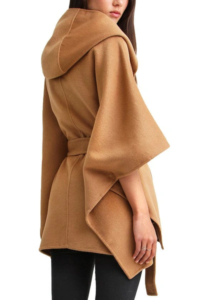 Belle & Bloom Jackson Landing Wool Blend Cape Coat In Camel