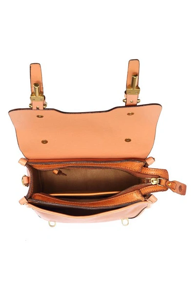 Old Trend Alder Leather Mini Satchel In Caramel