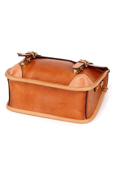 Old Trend Alder Leather Mini Satchel In Caramel