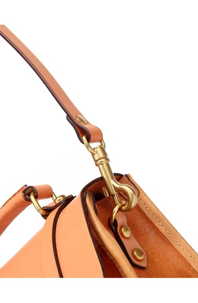 Old Trend Alder Leather Mini Satchel In Caramel