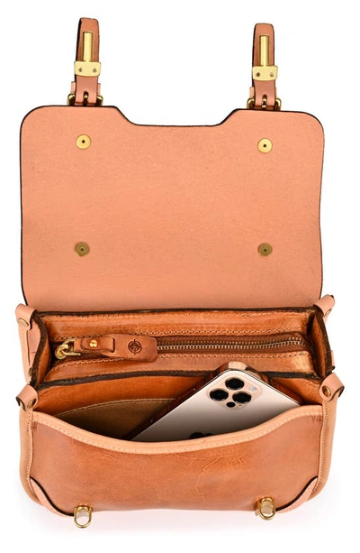 Old Trend Alder Leather Mini Satchel In Caramel