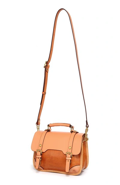 Old Trend Alder Leather Mini Satchel In Caramel