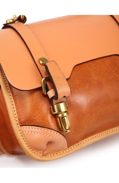 Old Trend Alder Leather Mini Satchel In Caramel