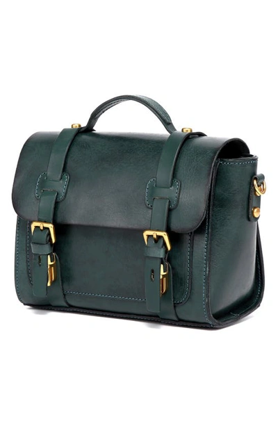 Shop Old Trend Ficus Leather Mini Satchel In Teal