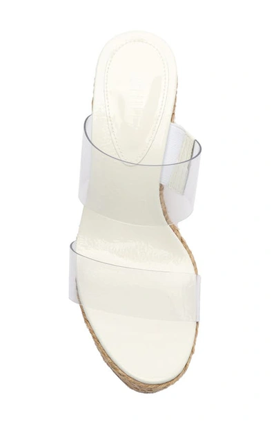 Shop Schutz Arien Wedge Sandal In Transparente/white