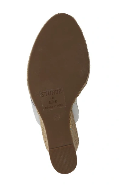 Shop Schutz Arien Wedge Sandal In Transparente/white
