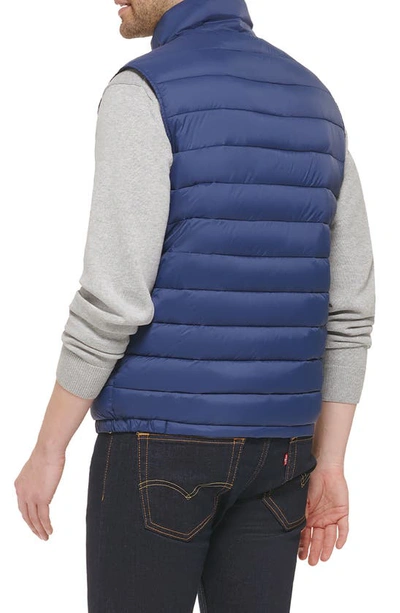 Shop Cole Haan Quilted Puffer Vest In Navy