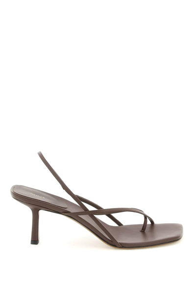 Shop Neous Nappa Leather Shamali Sandals In Brown