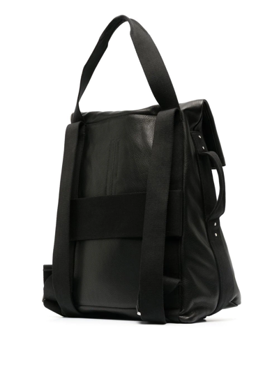 Shop Rick Owens Ro Cargo Leather Backpack In Black
