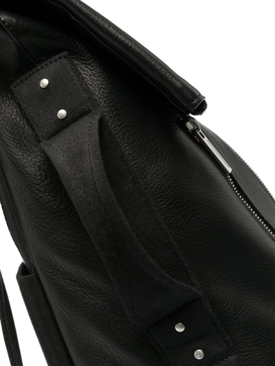 Shop Rick Owens Ro Cargo Leather Backpack In Black