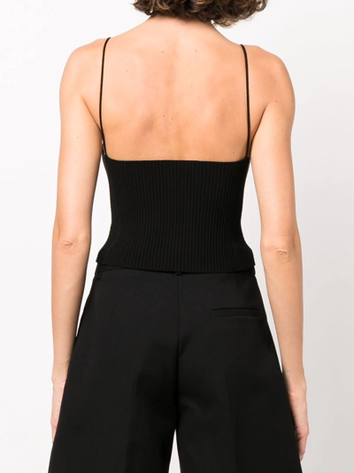 Shop Aeron Ribbed-knit Vest Top In 001 Black