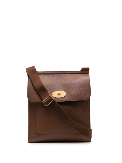 Shop Mulberry Antony Messenger Bag In Brown