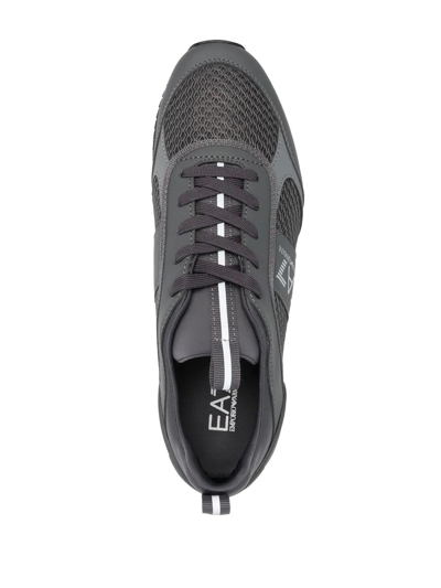 Ea7 Cordura Logo-print Panelled Sneakers In Grey