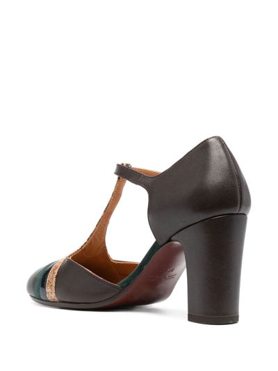 Shop Chie Mihara 85mm Round-toe Leather Pumps In Brown
