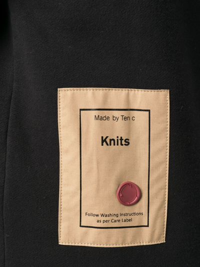 Ten C Crewneck Cotton Sweatshirt In Black