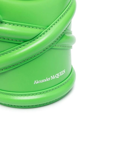 Alexander Mcqueen Micro The Curve Cross Body Bag In Green