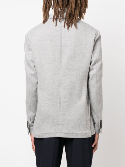Canali Single-breasted Wool Blazer In Grey