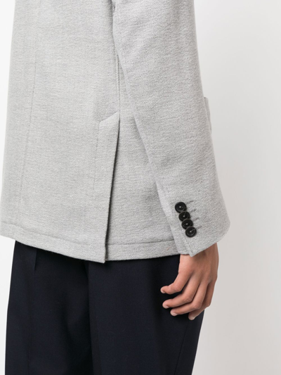 Canali Single-breasted Wool Blazer In Grey