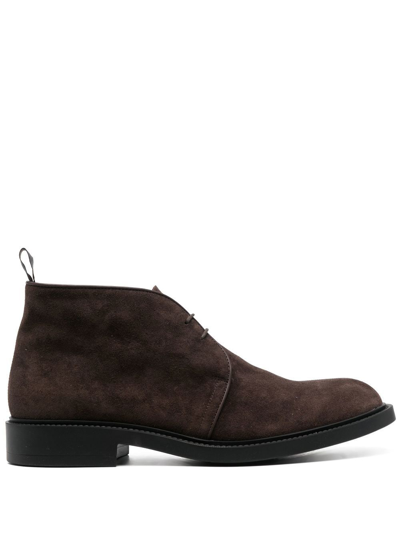 Shop Fratelli Rossetti Suede Lace-up Desert Boots In Brown