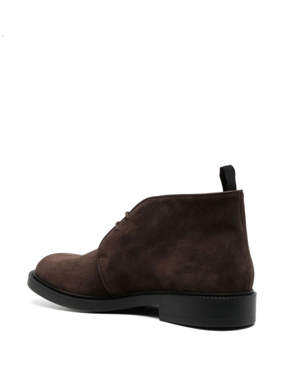 Shop Fratelli Rossetti Suede Lace-up Desert Boots In Brown