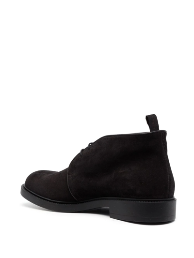 Shop Fratelli Rossetti Suede Chukka Boots In Black