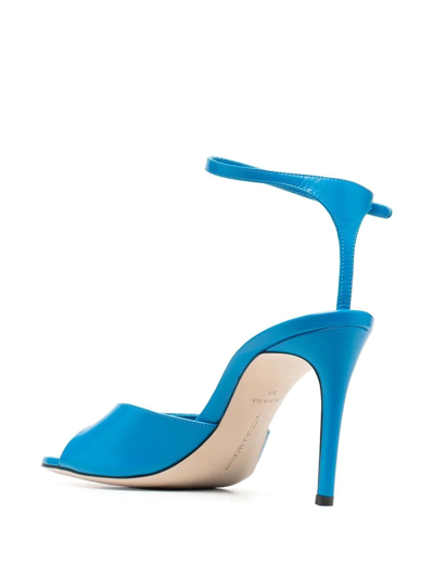 Victoria Beckham Destiny 90mm Leather Sandals In Blue