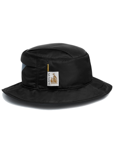 Shop Lanvin Men's Black Polyamide Hat