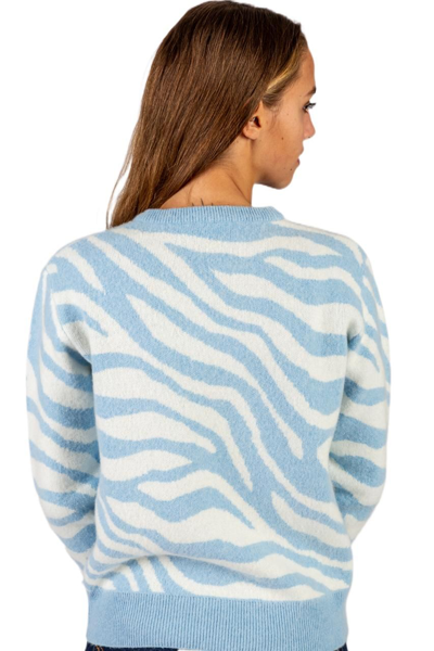 Shop Mc2 Saint Barth Women's Light Blue Wool Sweater