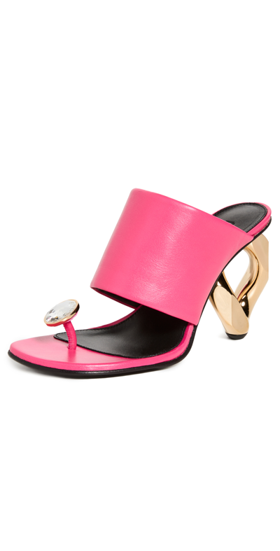 Shop Jw Anderson Diamond Sandals In Bright Pink