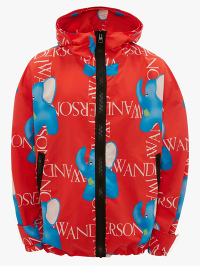 Shop Jw Anderson Elephant Shell Jacket In Red