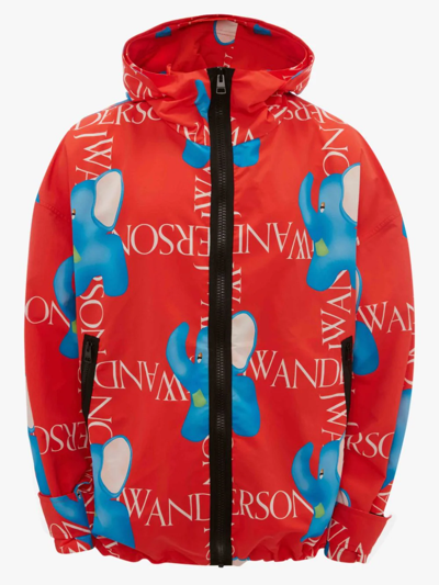 Jw Anderson Elephant Shell Jacket In Red