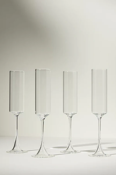 Shop Anthropologie Morgan Flutes, Set Of 4 By  In Clear Size S/4 Flute