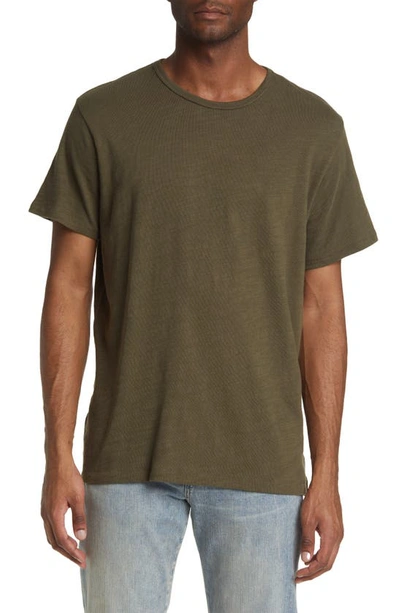 Shop Rag & Bone Classic Flame Slub Cotton T-shirt In Militaryol