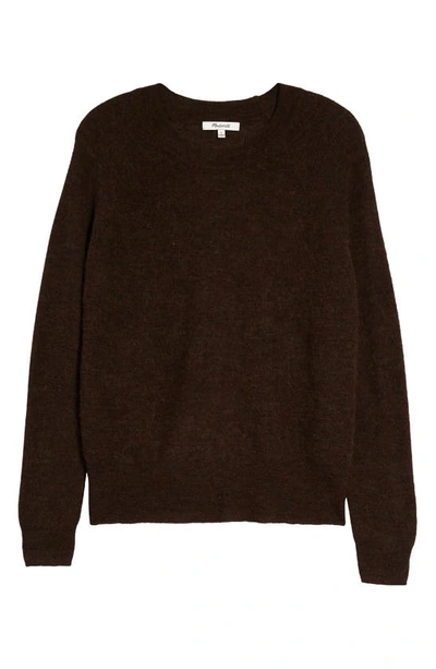 Shop Madewell Elliston Crop Pullover Sweater In Heather Cocoa