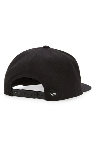 Shop Rvca Commonwealth Snapback Baseball Cap In Black/ White