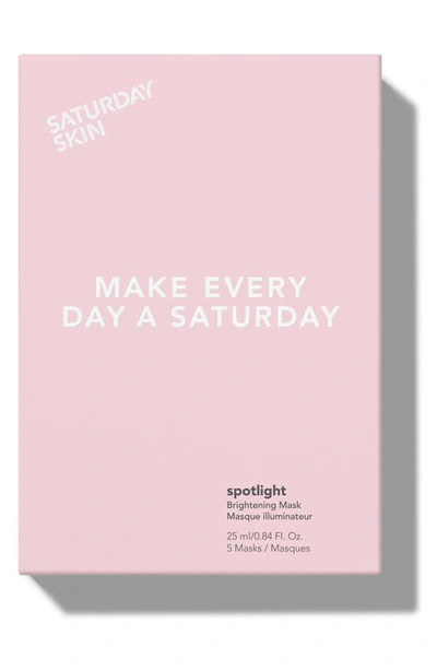 Saturday Skin Spotlight Brightening Sheet Mask, Set Of 5