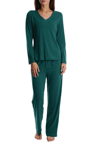 Shop Blis Long Pajamas In Emerald