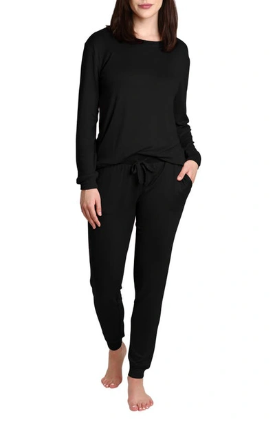 Shop Blis Long Pajamas In Black